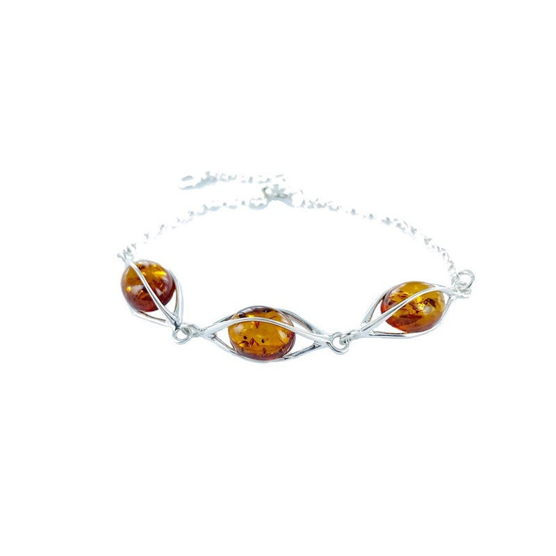 Ostsee-Bernstein-Armband, 925 Silber
