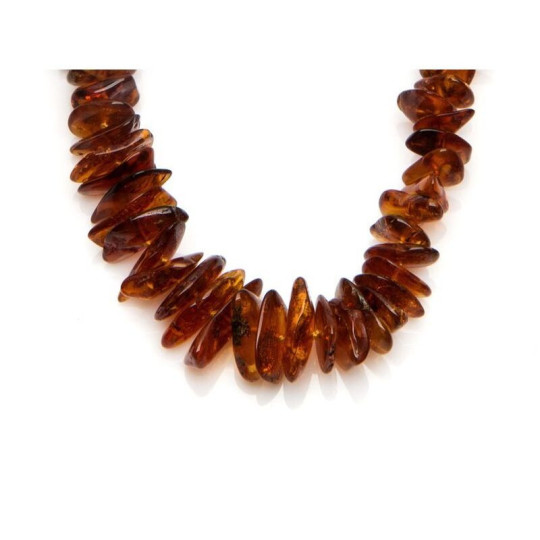 Collier d'ambre cognac naturel de la mer Baltique chips, longueur 50 cm