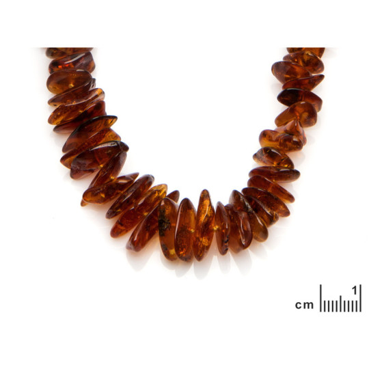 Collier d'ambre cognac naturel de la mer Baltique chips, longueur 50 cm