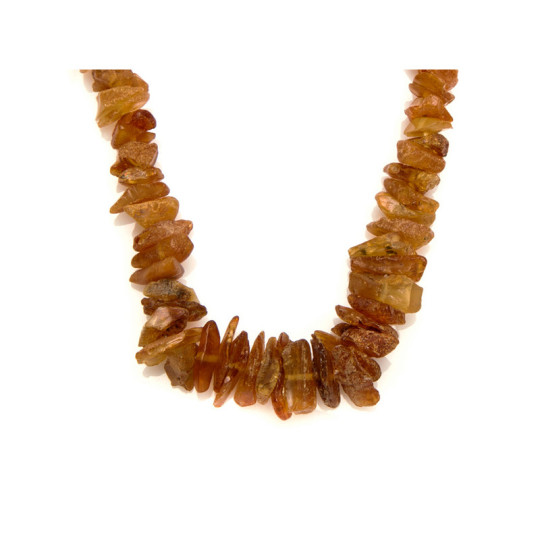 Collier d'ambre cognac naturel de la mer Baltique chips, longueur 45 cm