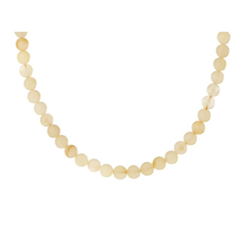 Collier d'ambre miel naturel de la mer Baltique boule, longueur 45 cm