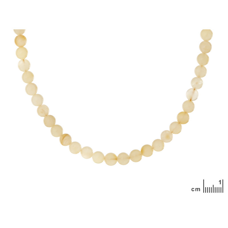 Collier d'ambre miel naturel de la mer Baltique boule, longueur 45 cm