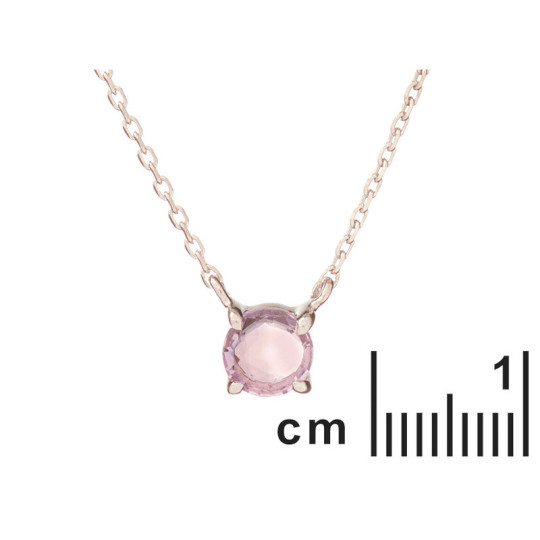 Natürliche lila Amethystkette, rhodiniertes 925er Silber, verstellbar 42+3 cm