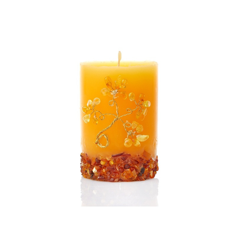 Amber candle, 8x5 cm