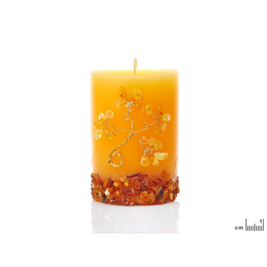 Amber candle, 8x5 cm
