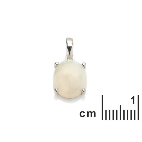 Colgante de ópalo australiano, plata 925 rodiada