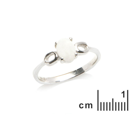 Anillo de ópalo australiano, plata 925 rodiada