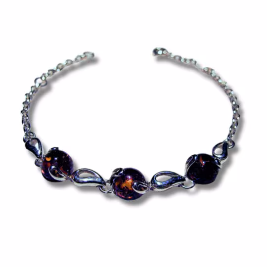 Pulsera de ámbar del Mar Báltico - Plata 925 | La Casa del Ámbar