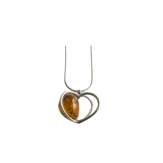 Collier ambre mer baltique - argent 925 | La maison de l’ambre