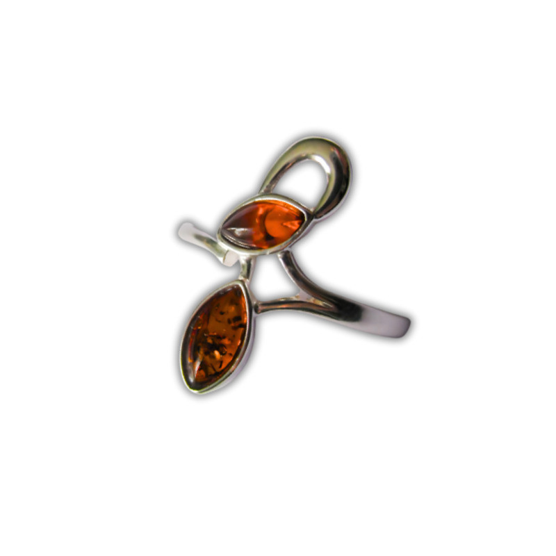 Bague ambre mer baltique - argent 925 | La maison de l’ambre