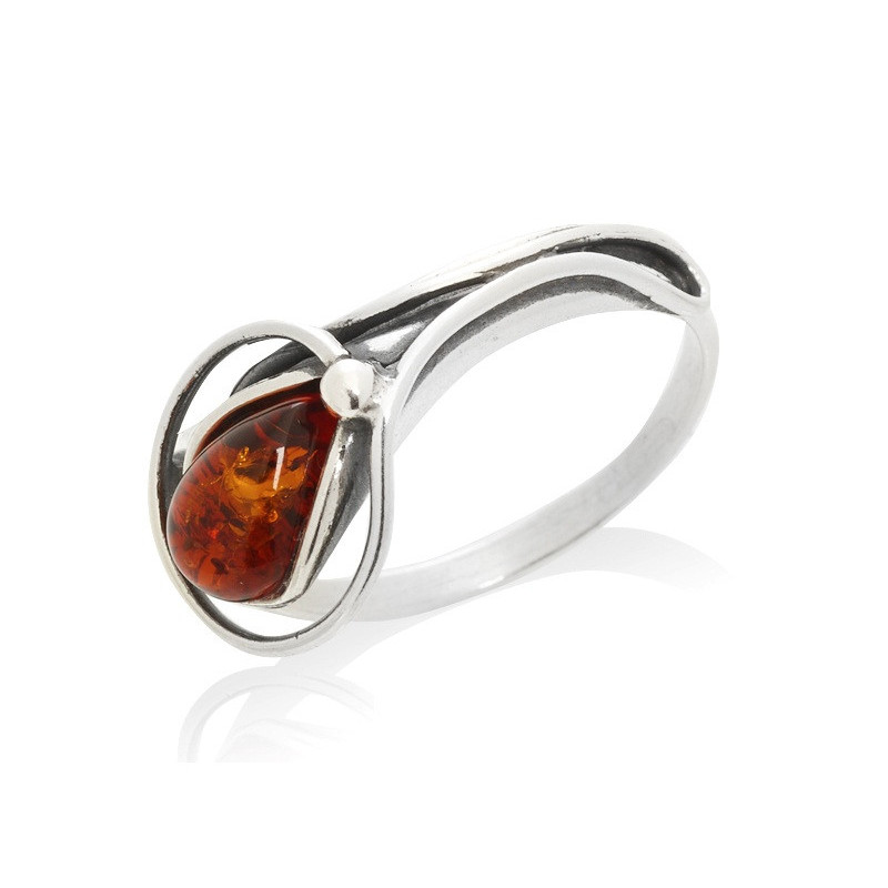 Amber Drop Multi-Stone Ring - Silver | The House of Amber