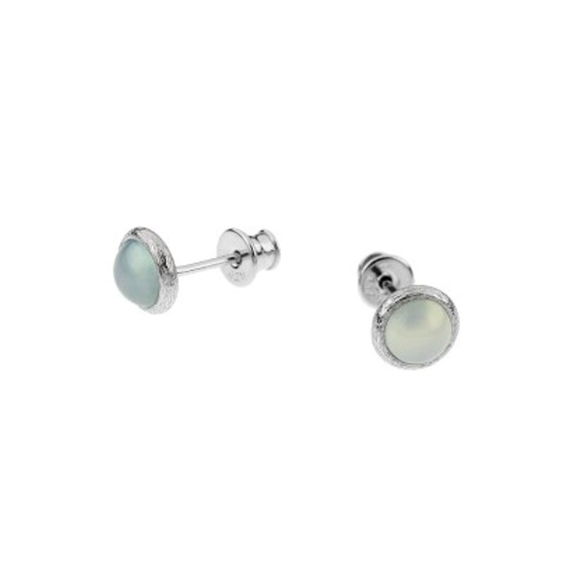 Pendientes de ágata natural, plata 925 rodiada.