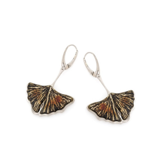 Boucles d'oreilles pendantes en ambre multicolore, en argent 925 rhodié