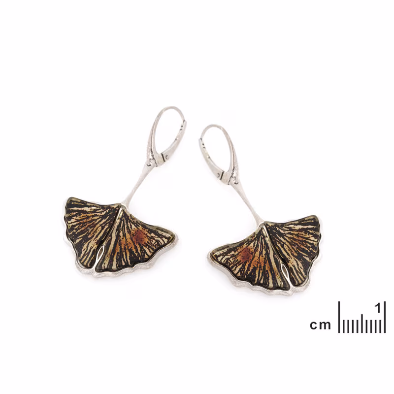 Boucles d'oreilles pendantes en ambre multicolore, en argent 925 rhodié