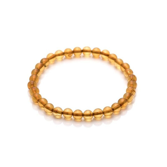 Natürliches Ostsee-Bernsteinarmband, Kugel, Länge 17-18 cm