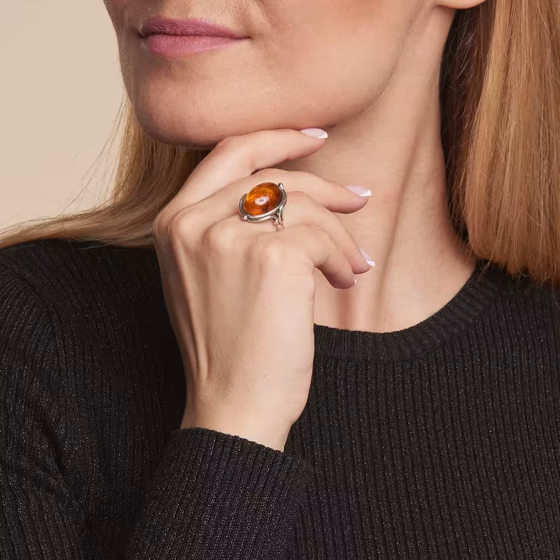 anillos de ámbar