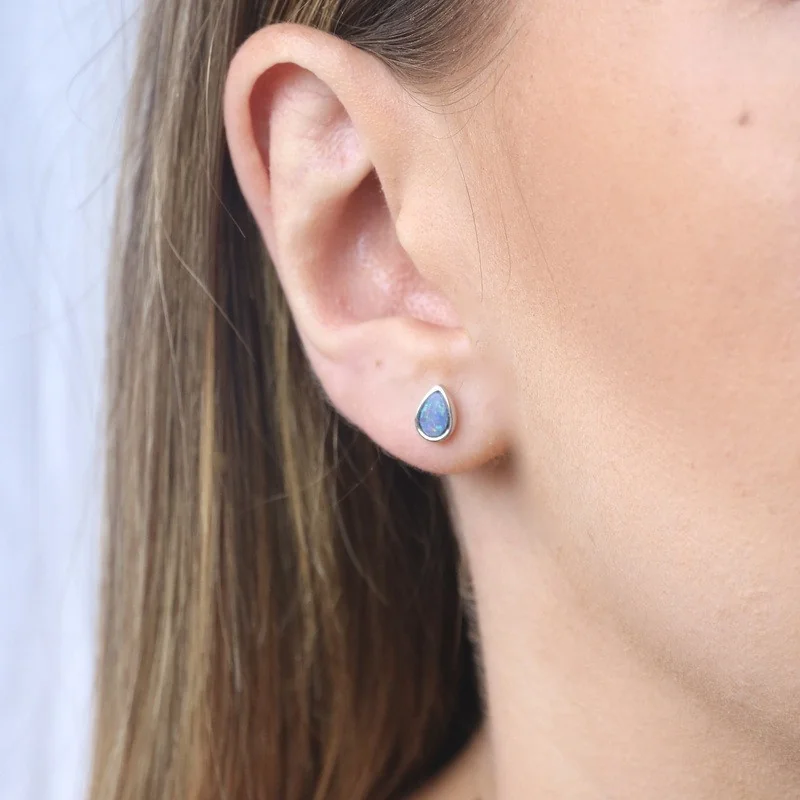 Boucles d'oreilles en opale