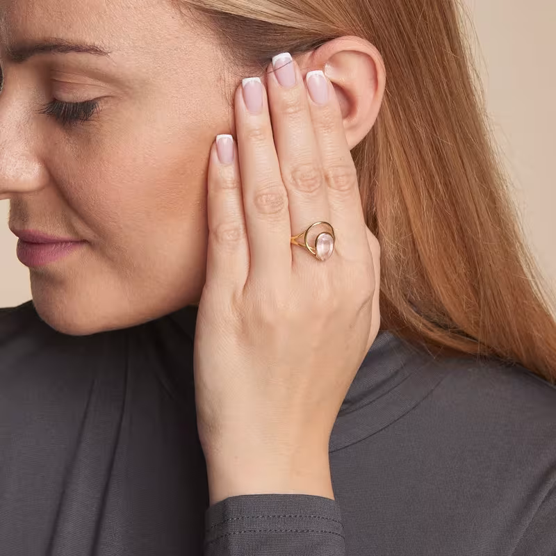 Anillos de cuarzo rosa