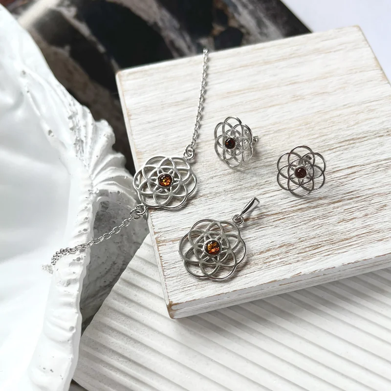 Flower of life earrings
